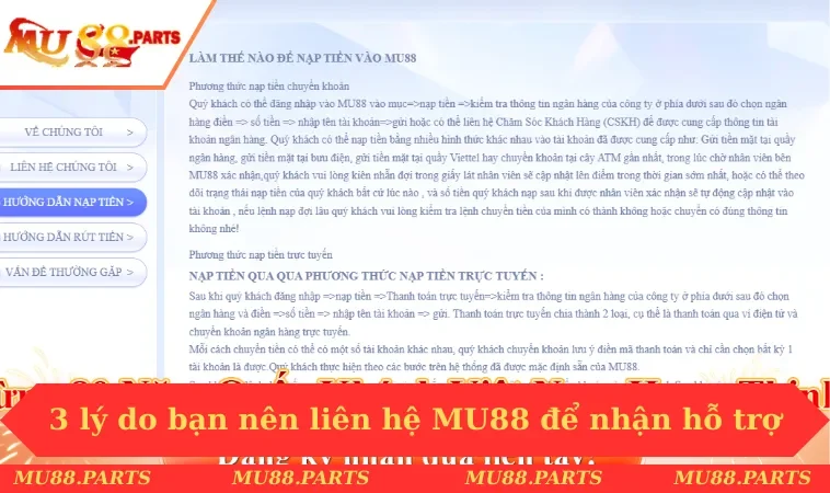Liên hệ MU88 1 3 lý do bạn nên liên hệ MU88 để nhận hỗ trợ